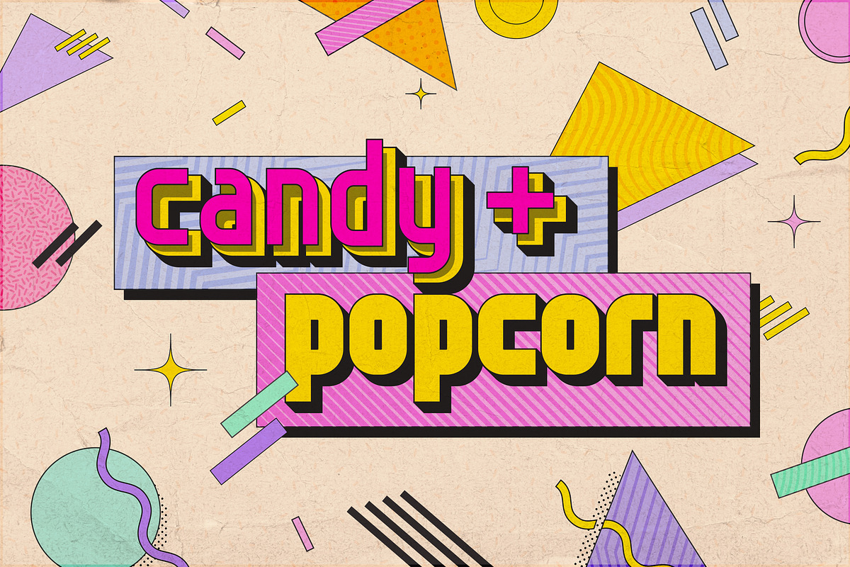 Donut Van | Trio Retro Wave Font, a Sans Serif Font by Ckybe's Corner (Photo 4 of 8)