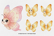 15 Bundle Watercolor Cute Butterfly, an Animal Illustration by Morspective (Thumbnail 7 of 8)