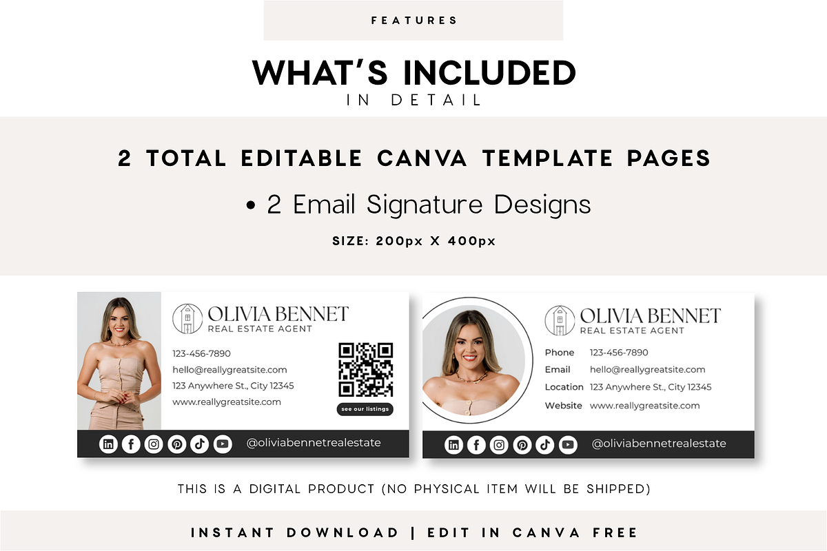 Real Estate Email Signature Template, an Email Template by BrandhavenStudio (Photo 5 of 11)