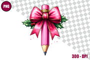 Pencil with Bow Clipart Bundle Files, a Decorative Illustration by taramija (Thumbnail 24 of 26)