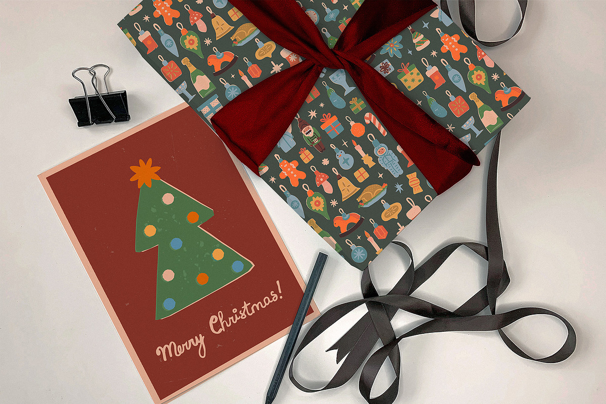 Retro Christmas Clipart & Graphics, a Seasonal Illustration by Paper Cherry (Photo 8 of 21)