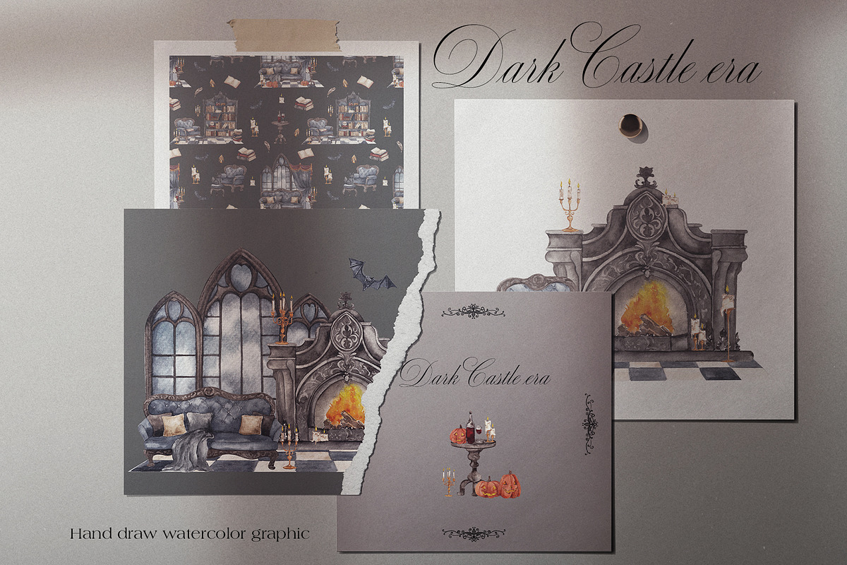 Dark Castle era. Watercolor graphic, an Object Graphic by ma_i_vi (Photo 2 of 10)