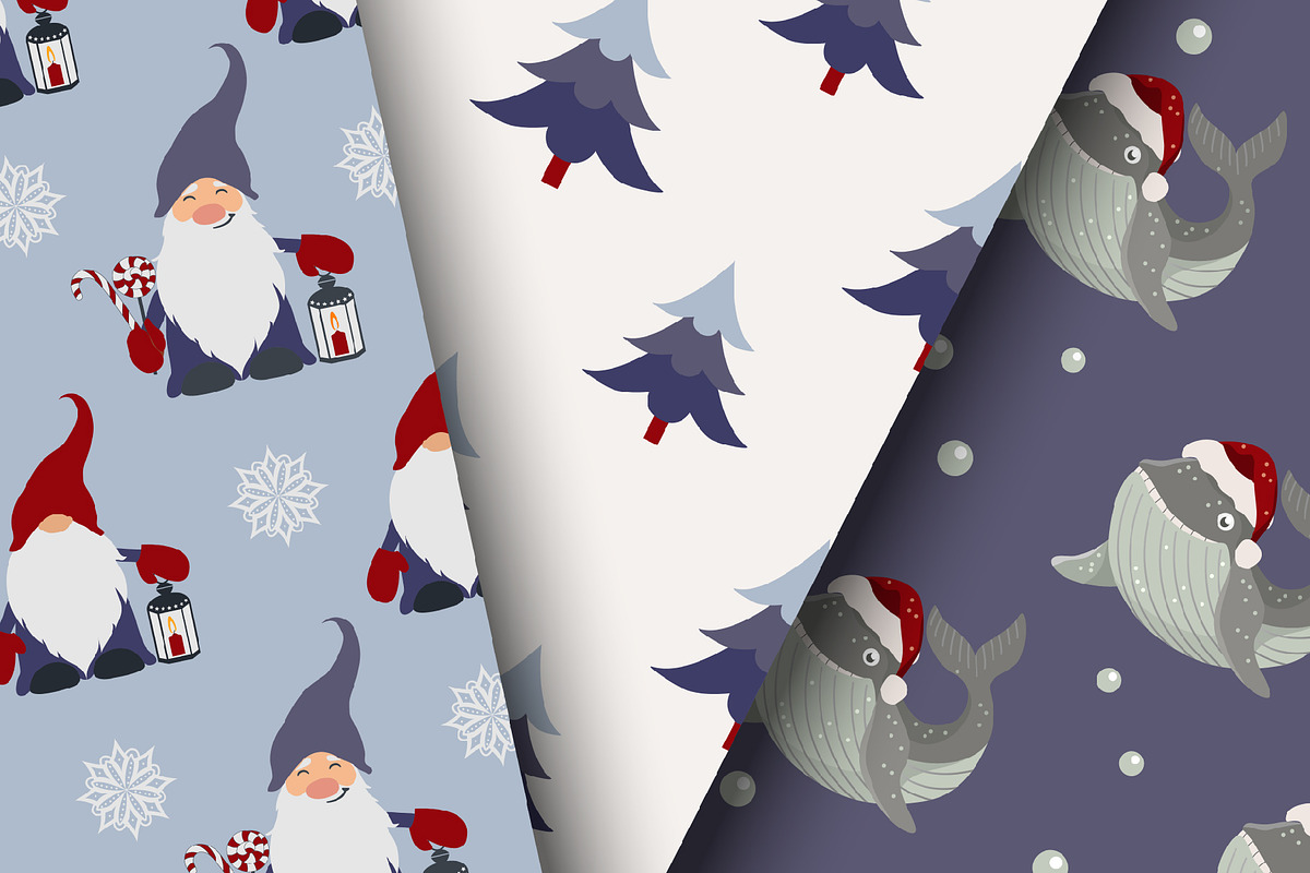 Christmas seamless patterns pack, a Pattern Graphic by KupalinaArt (Photo 3 of 10)
