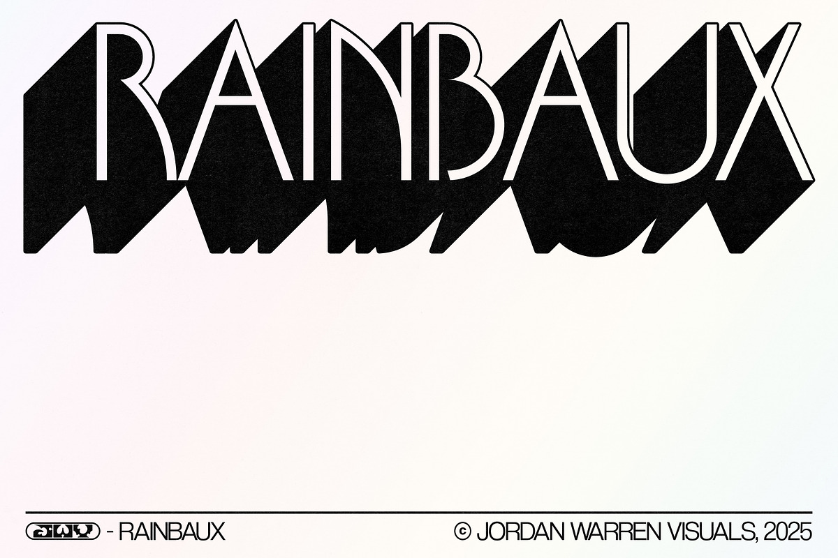 JWV - RAINBAUX, a Sans Serif Font by Jordan Warren Visuals (Photo 1 of 13)