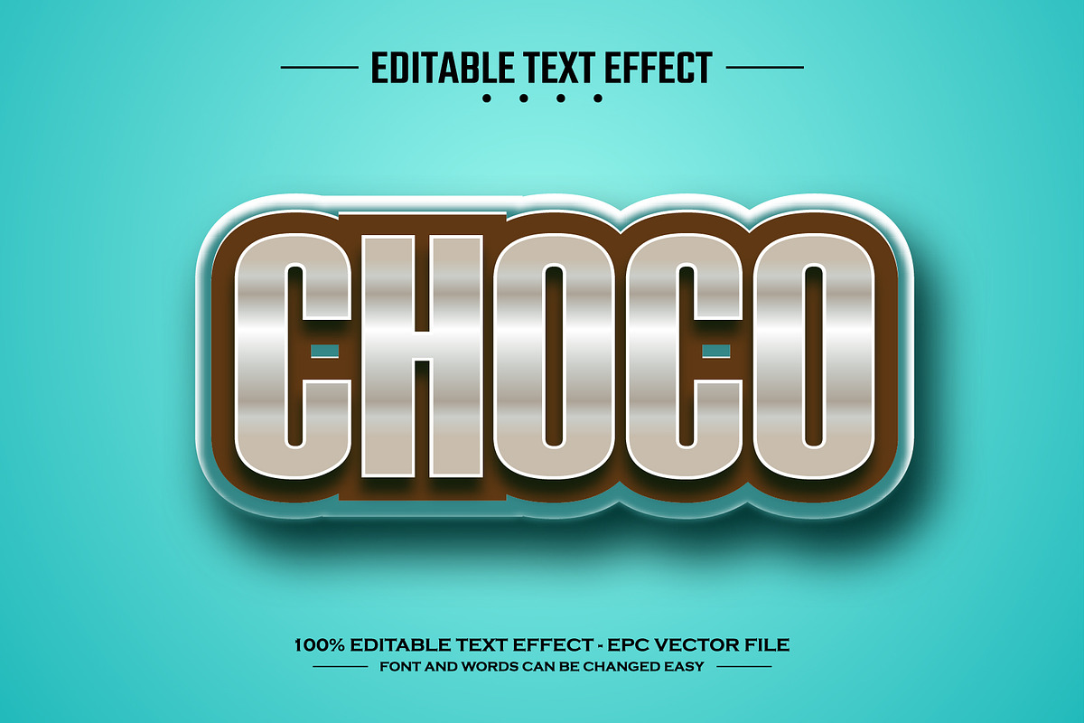 Choco 3D editable text effect, a Layer Style Add-On by nicemorning