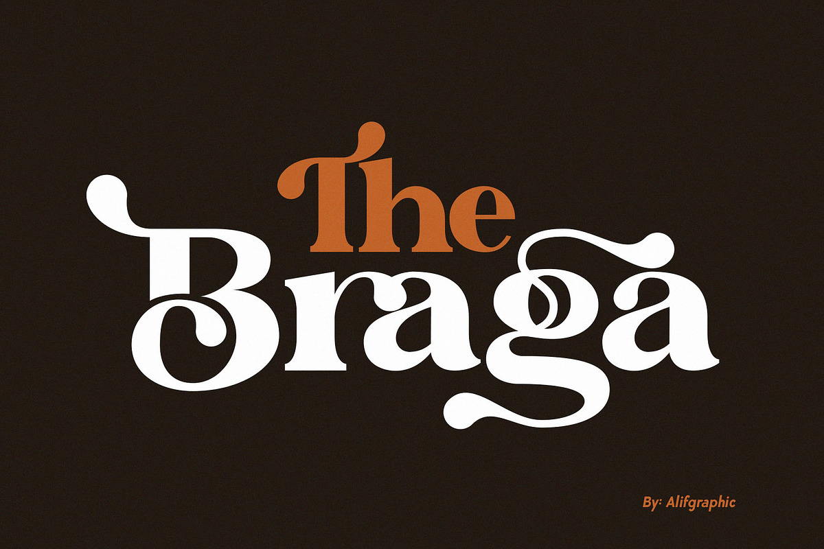 The Braga Modern Font, a Serif Font by Font Kingdom (Photo 1 of 7)