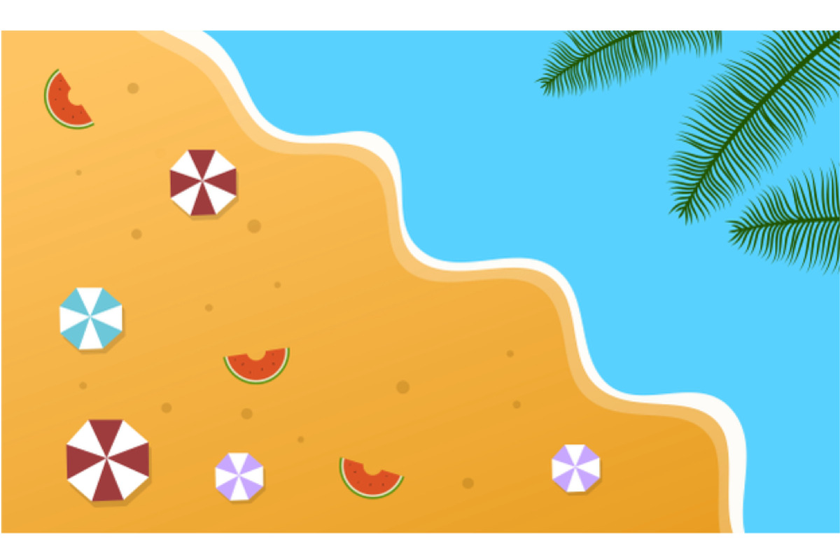 Summer background vector bundle, a Seasonal Illustration by foxndeer (Photo 3 of 4)