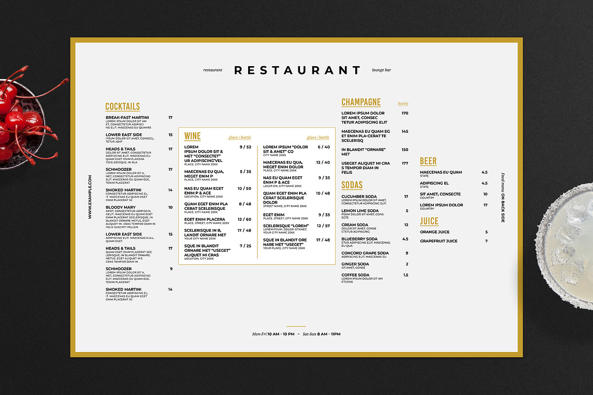Restaurant Menu, a Flyer Template by BrandPacks (Photo 3 of 4)