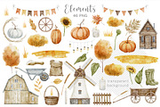 Autumn rustic watercolor - Fall set, an Illustration by Alisles (Thumbnail 2 of 12)