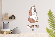 Little Unicorn vector clipart set, an Animal Illustration by Brandianna (Thumbnail 14 of 14)