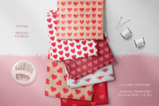Watercolor Hearts Patterns, a Pattern Graphic by Tiger and Flower (Thumbnail 4 of 10)