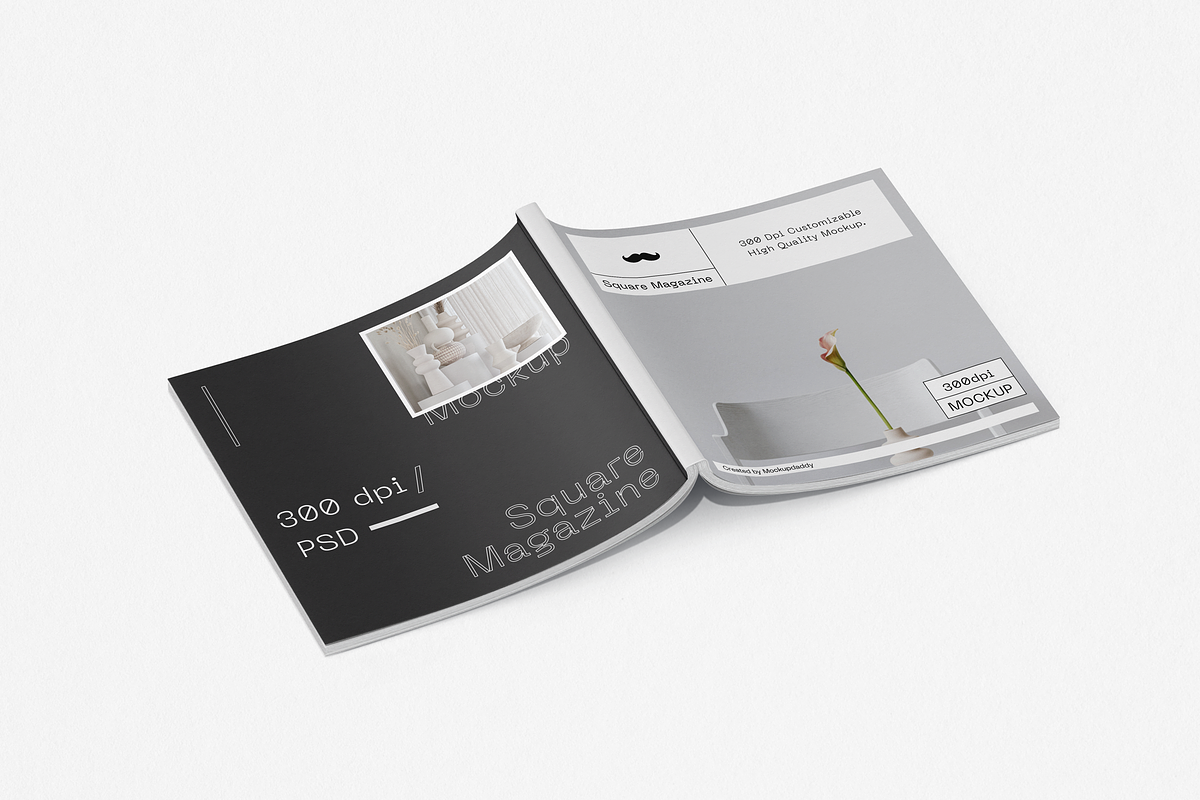 Square Magazine Mockup, a Books & Magazine Mockup by Mockupdaddy (Photo 10 of 10)