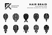 Hair Braid Icon Vector, a Solid Icon by Akatype Studio (Thumbnail 1 of 3)
