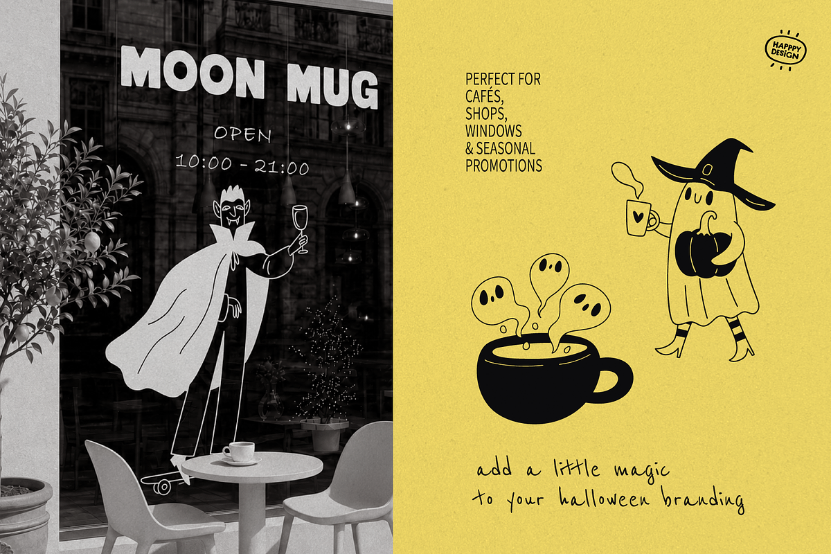 Halloween Doodle Illustrations, a Seasonal Illustration by happpydesign (Photo 7 of 11)