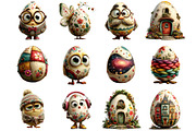 Quirky Easter Egg Clipart, an Illustration by DreamArtGraphic (Thumbnail 2 of 5)