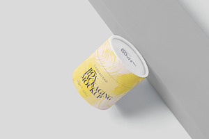 Round Cardboard Box Packaging Mockup