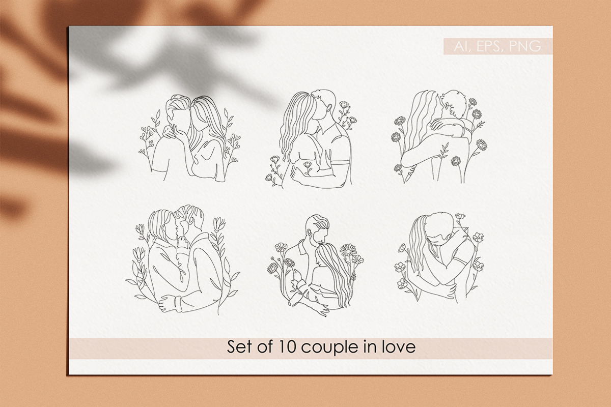 SALE Couple in love illustration, a Person Illustration by velychko.ua (Photo 1 of 7)