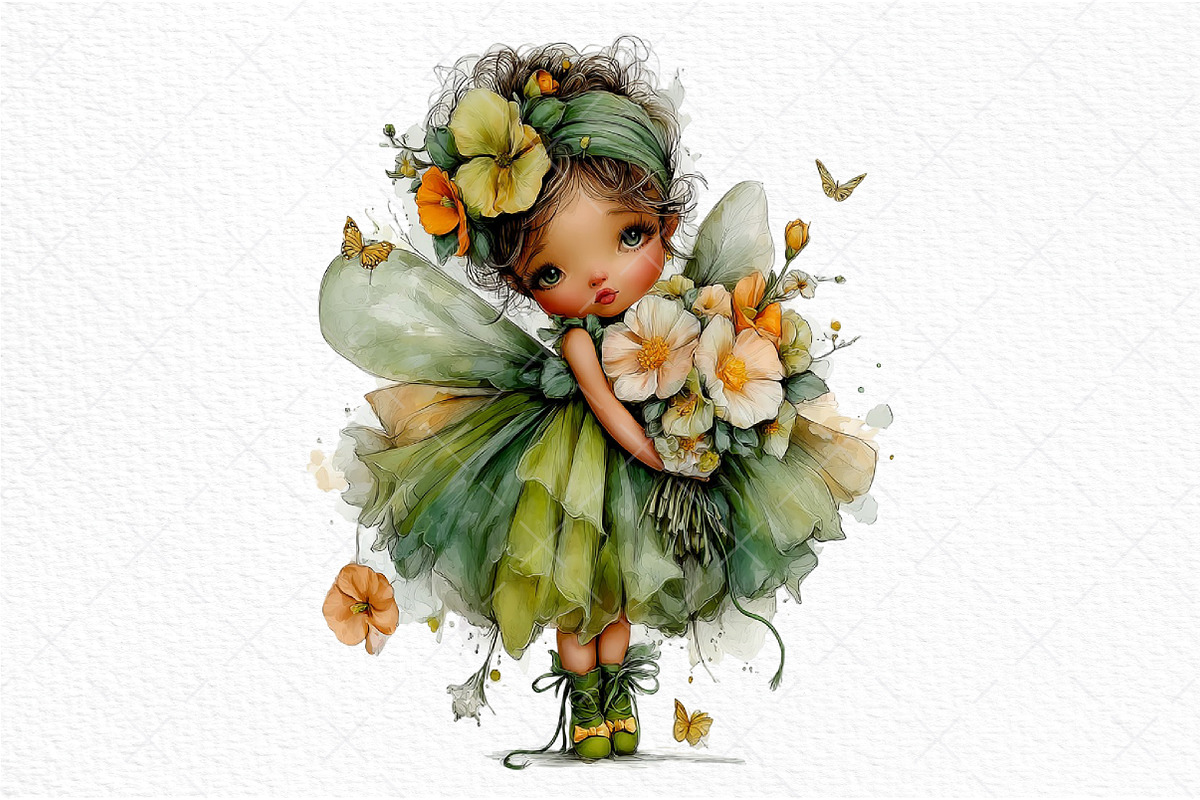 Whimsical Spring Fairy Clipart Png, an Illustration by Craft Nest (Photo 9 of 10)