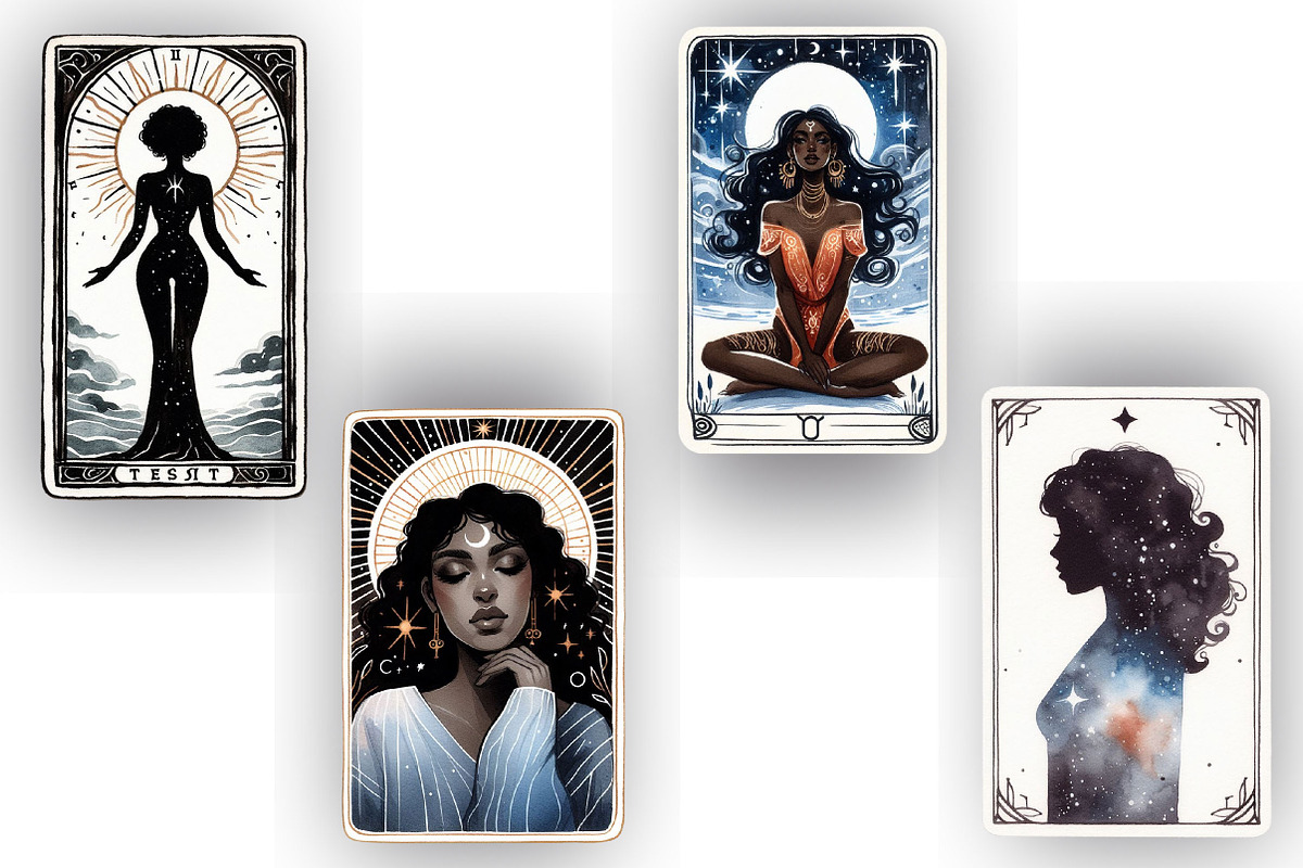 Black Woman Tarot Card PNG Clipart, a Graphic by CitraGraphics (Photo 3 of 4)