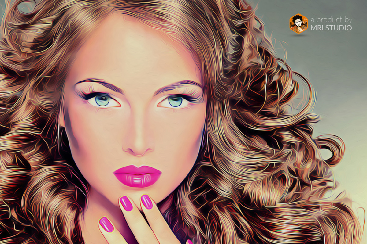 Digital Oil Art Photoshop Action, an Action Add-On by MRI STUDIO (Photo 3 of 10)