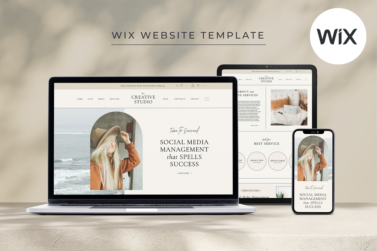 Coaching Wix Website Template, a Wix Template by Studio Luxe Creative (Photo 2 of 12)