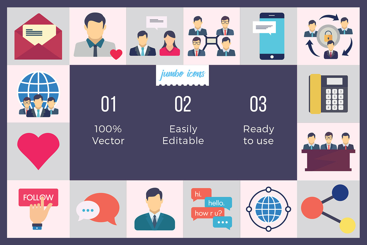 Social Vector Icons Pack V2, a Duotone Icon by Jumbo Icons (Photo 2 of 5)