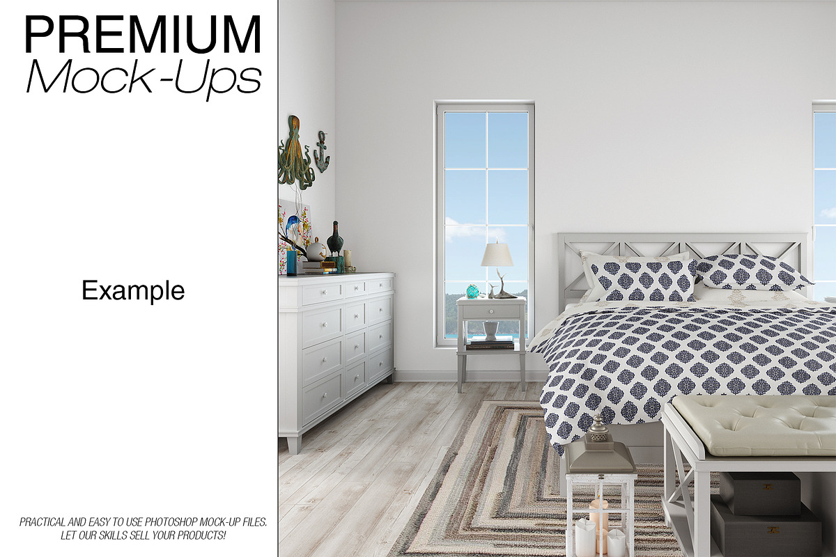 Bedding Mockups Coastal Style, a Product Mockup by mock-ups (Photo 5 of 18)