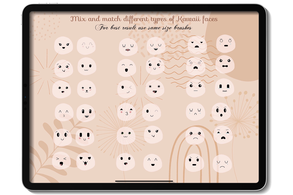 Kawaii Procreate brushes, a Brush Add-On by PDknyStudio