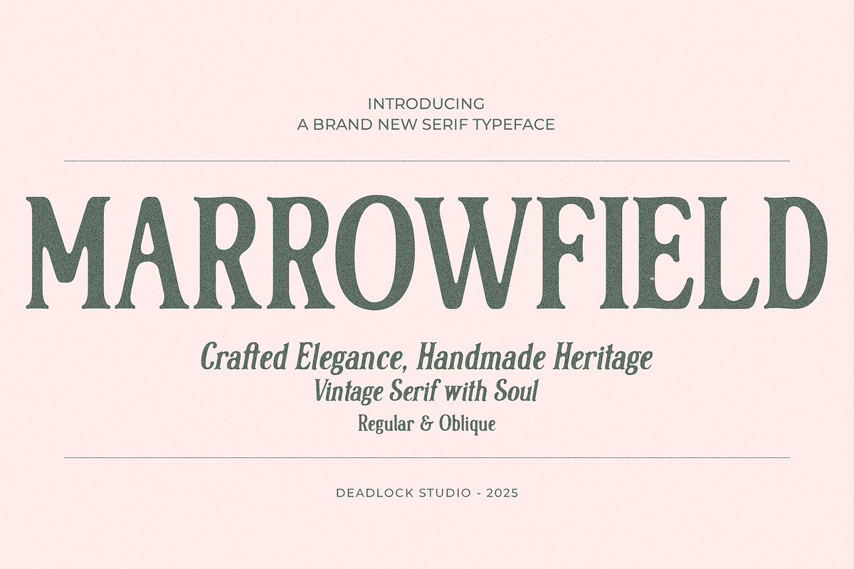 Marrowfield, a Serif Font by deadlock studio (Photo 1 of 9)