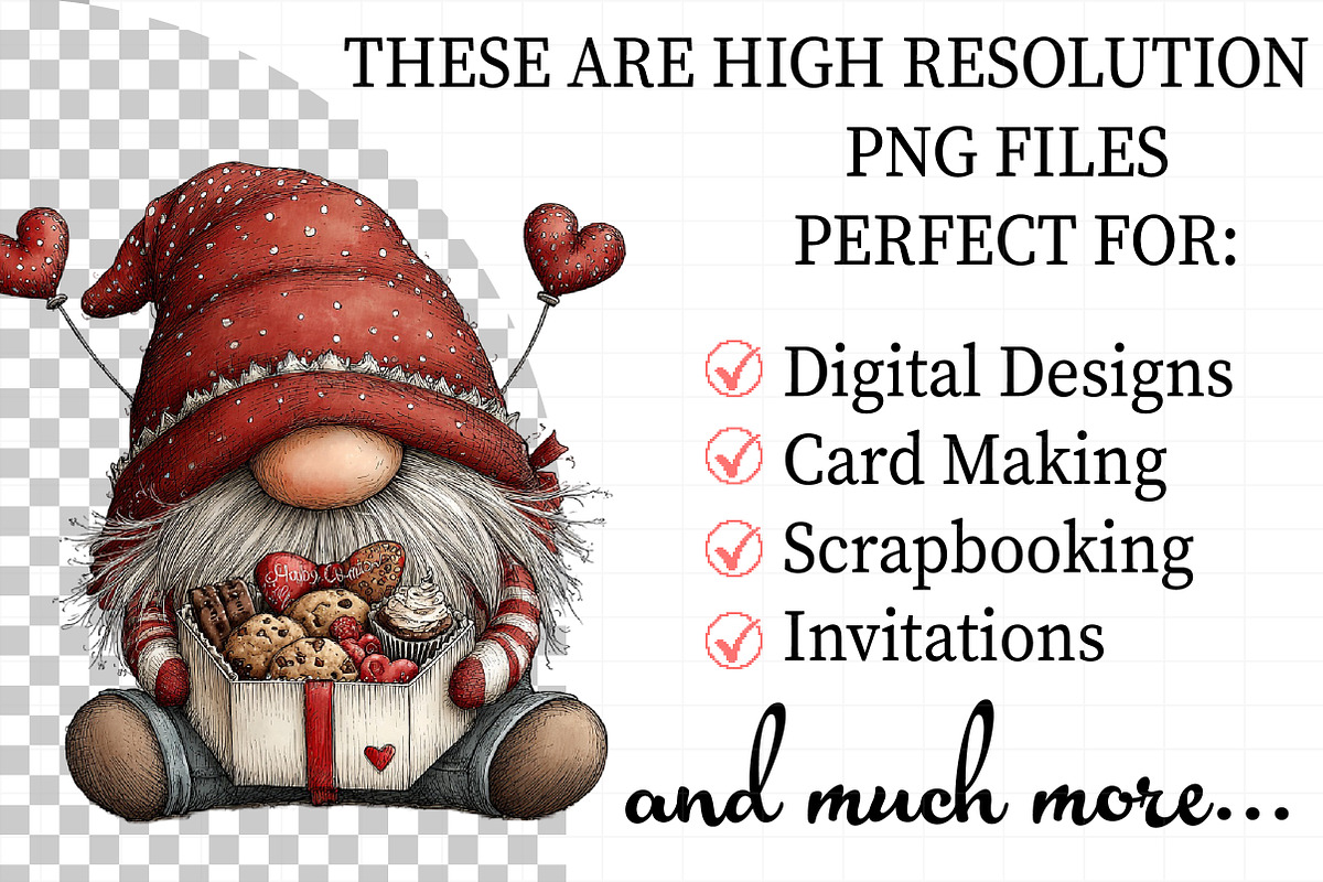 Valentine Gnome Clipart, an Illustration by Daily.Designs (Photo 2 of 6)
