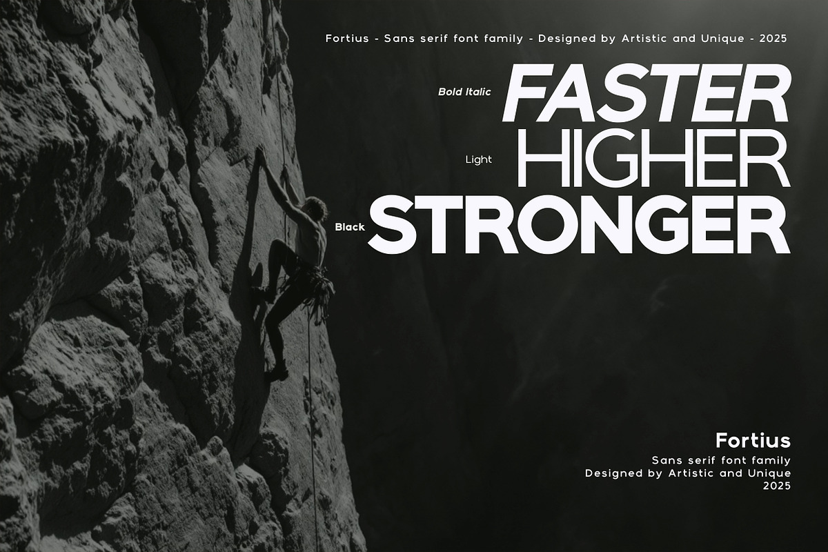 Fortius - Sans serif font family, a Sans Serif Font by Artistic & Unique (Photo 8 of 15)