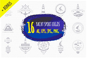 Set of yacht sport logos and emblems, a Branding & Logo Template by MariShop (Thumbnail 1 of 3)