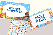 Bavarian Beer Festival Watercolor, a Food Illustration by CreativeValuation (Thumbnail 11 of 12)