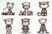 Whimsical Christmas Teddy Bear Clipa, an Illustration by Creative Art (Thumbnail 5 of 11)