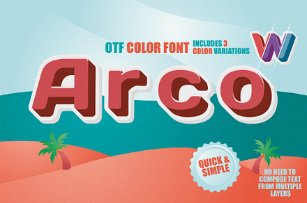 OTF color font - Arco
