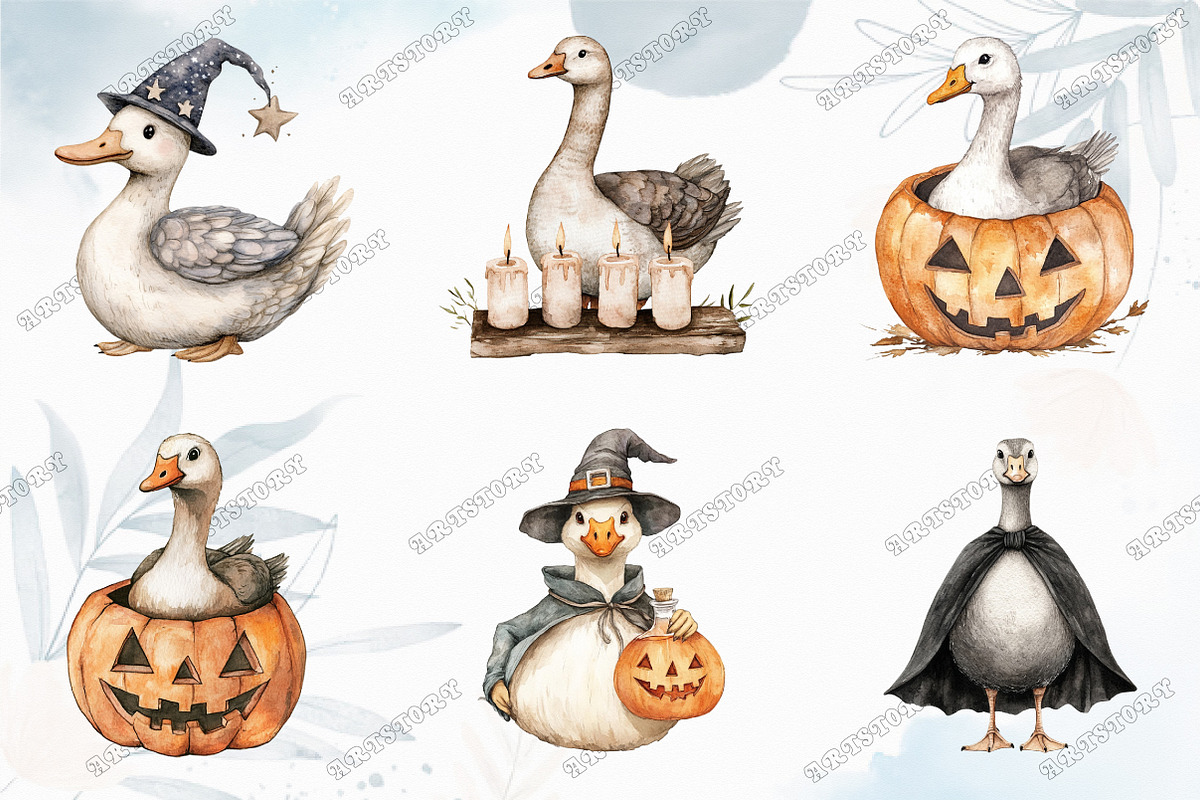 Goose Halloween Clipart, an Illustration by designcity5 (Photo 3 of 5)