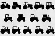 Tractors Silhouette SVG, a Transportation Illustration by newminddesign (Thumbnail 1 of 3)