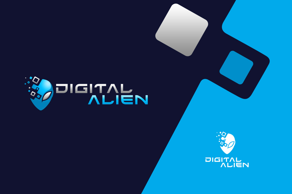 Digital Alien Logo Template 2, a Branding & Logo Template by Avartde Creative (Photo 2 of 2)