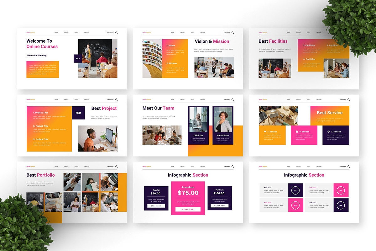 Online Courses - Education PPT preview 5