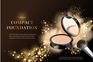 Cosmetic powder ad. Cheek blush, an Object Illustration by Stock-Smart-Start