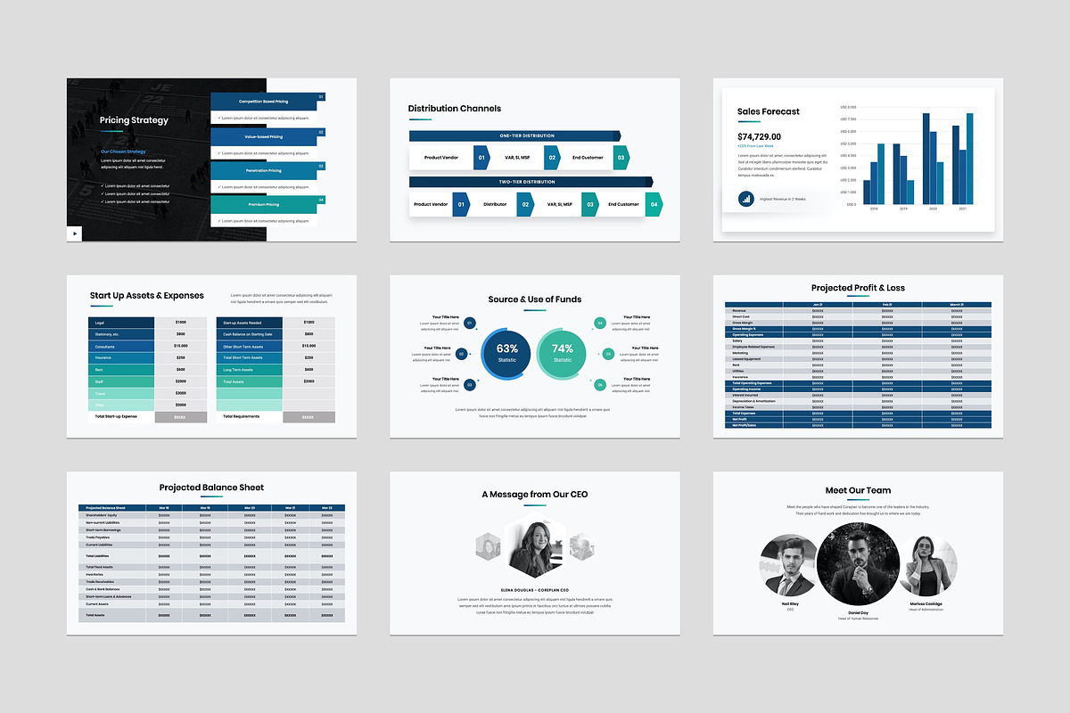 Business Plan Presentation Template, a Presentation Template by Flat Icons (Photo 5 of 6)