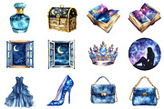 Watercolor Lunar Story Clipart, an Illustration by CitraGraphics (Thumbnail 5 of 5)
