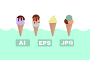 Ice Cream Elements Illustration, a Food Illustration by Artnivora.Std (Thumbnail 2 of 3)