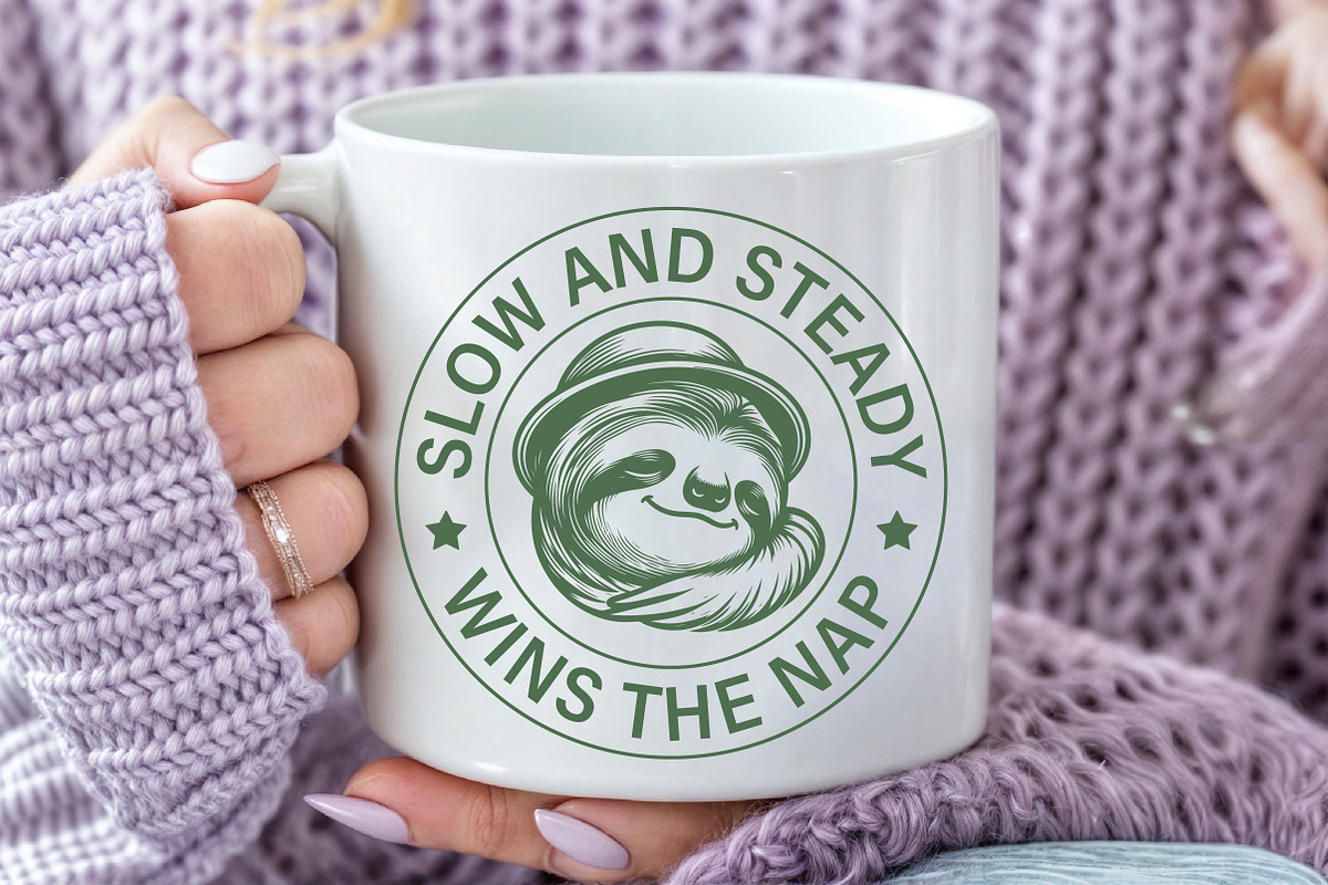 Funny Sloth Quote Chill Design, an Illustration by Pixels.Craft (Photo 7 of 7)