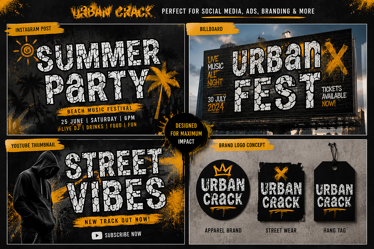 Urban Crack, a Serif Font by Wow Magic (Photo 4 of 4)
