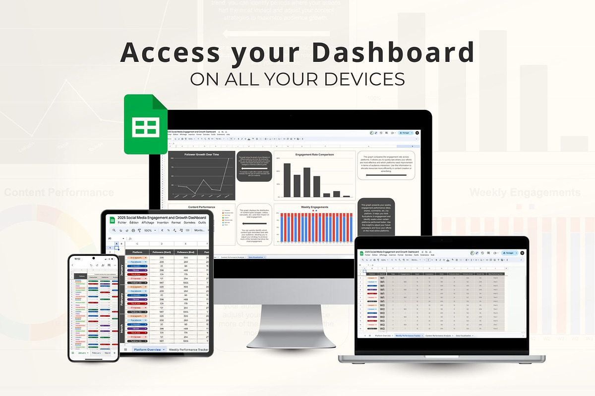 2025 Social Media Content Dashboard, a Social Media Template by Marketello Studio (Photo 4 of 6)