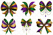 Mardi Gras Bow Coquette Bow, an Illustration by Black Bird Studio (Thumbnail 5 of 6)