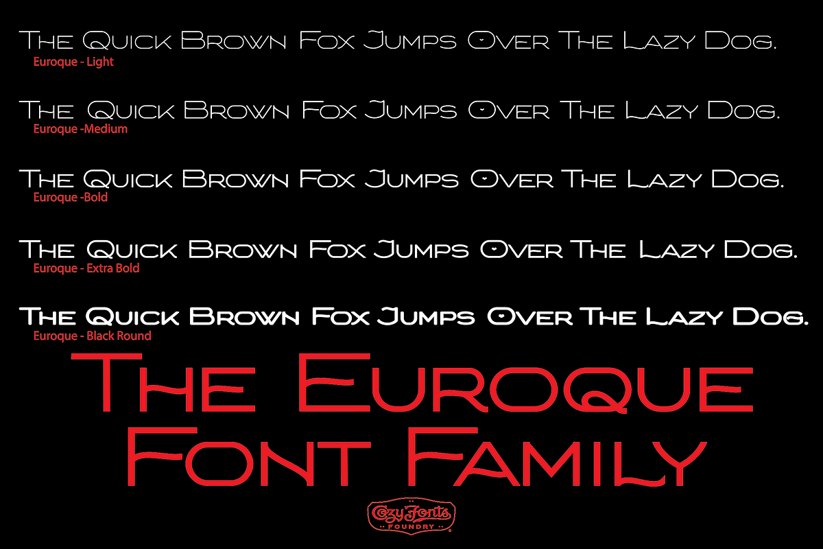 Euroque Medium, a Sans Serif Font by CozyFonts Foundry (Photo 2 of 2)