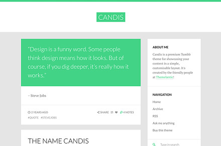 Candis Tumblr Theme