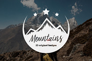Set of Mountains Logo & Badges, a Branding & Logo Template by Lustra Frisk (Thumbnail 1 of 3)